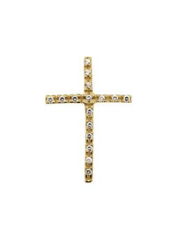 Yellow gold cross pendant AGK06-07