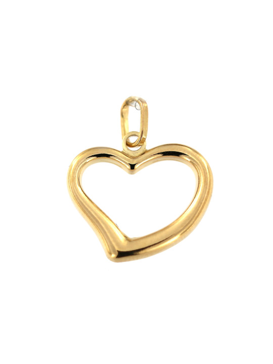 Yellow gold heart pendant AGS01-25
