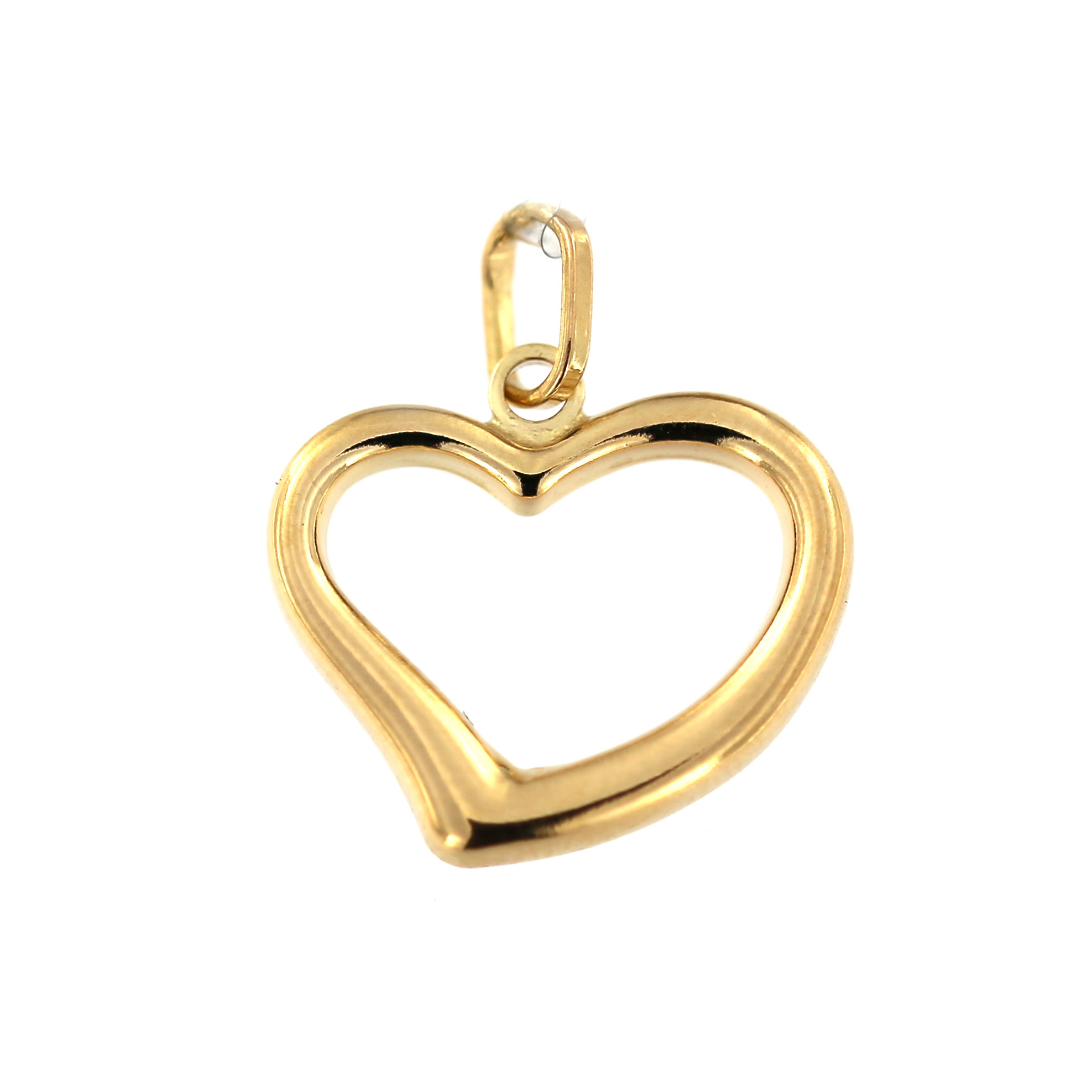 Yellow gold heart pendant AGS01-25