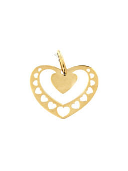 Yellow gold heart pendant AGS01-26