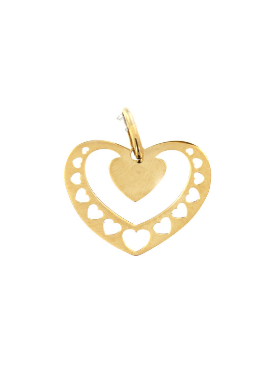 Yellow gold heart pendant AGS01-26