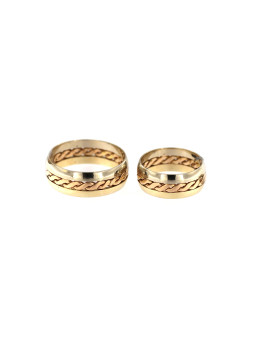 Three colour gold wedding ring VEST75