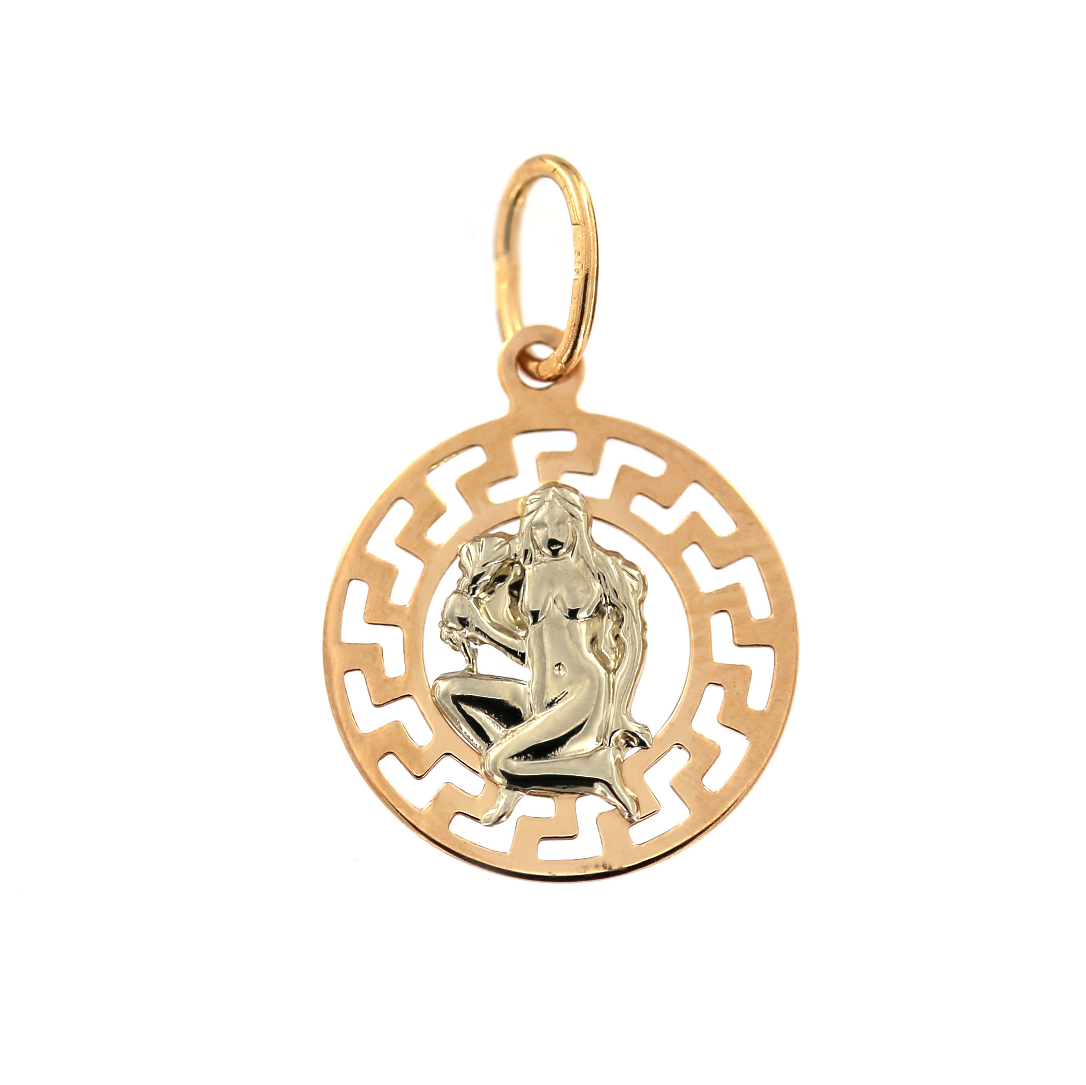 Rose gold zodiac sign Virgo pendant  ARH-M-08