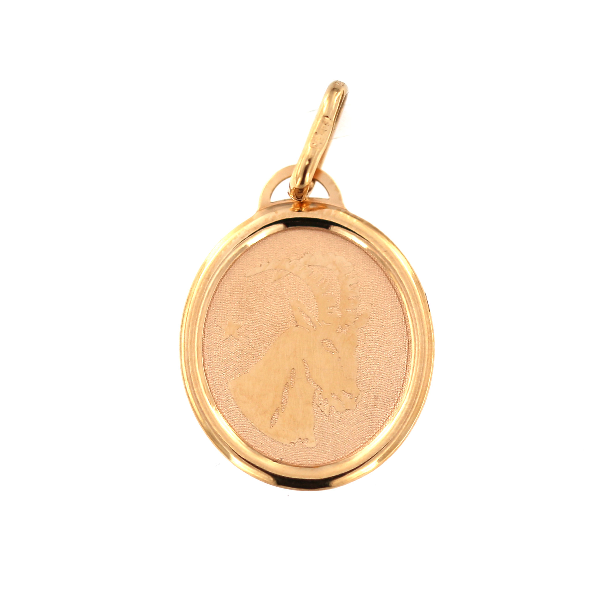Rose gold pendant Capricon zodiac sign ARH-O-09
