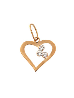 Rose gold heart pendant ARS02-31