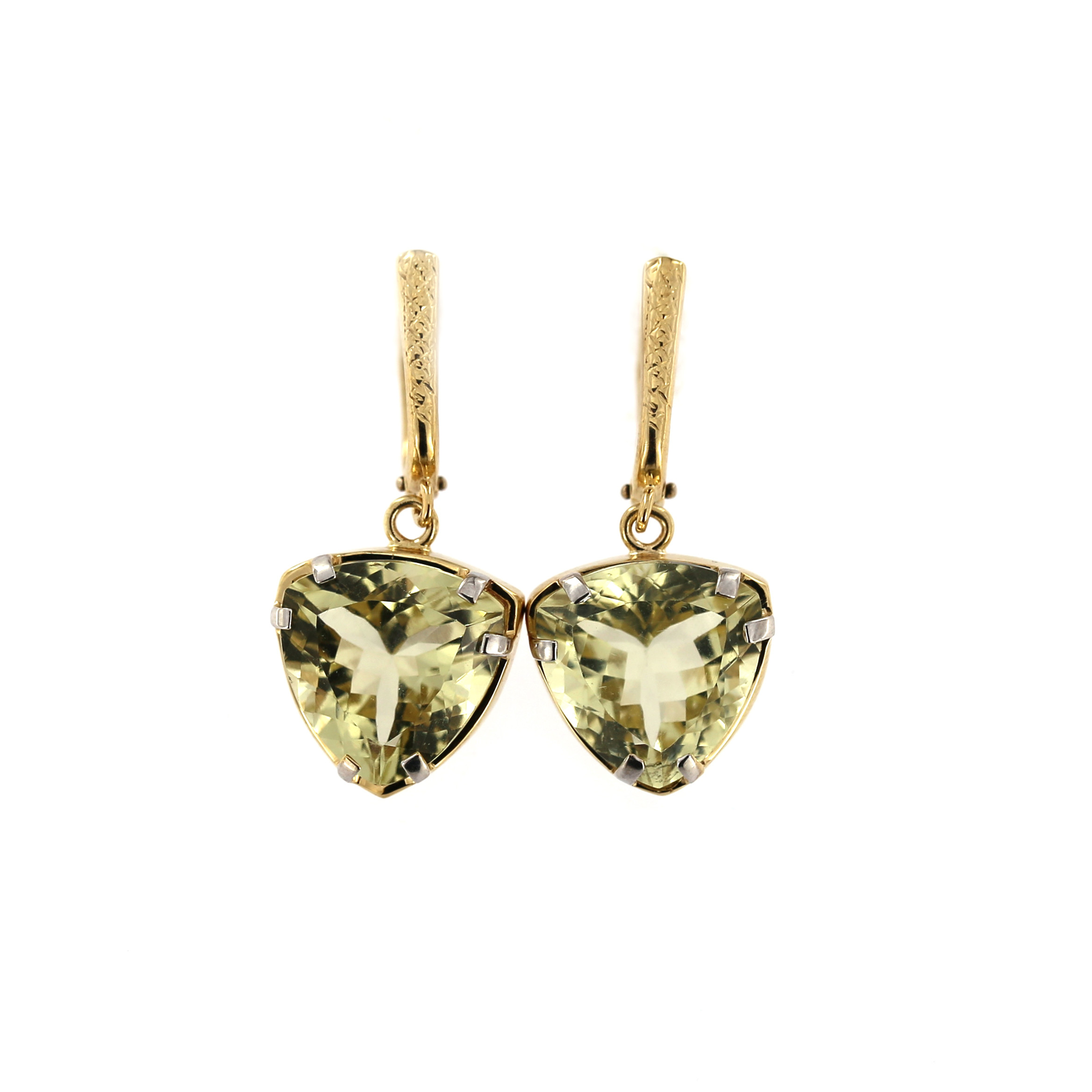Yellow gold earrings w/ citrine BGA01-03-01