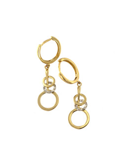 Yellow gold drop earrings BGA04-04-02