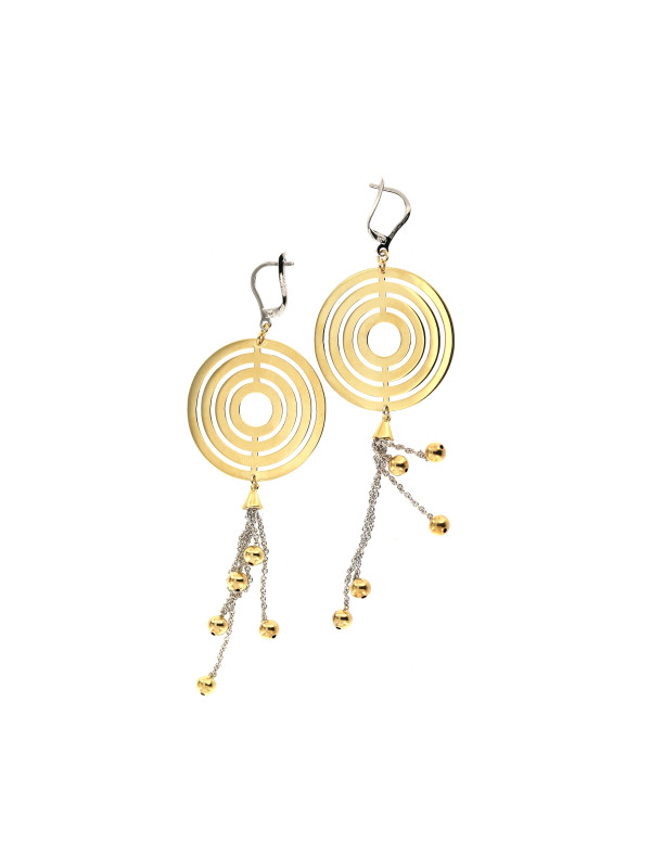 Yellow gold drop earrings BGA04-04-06