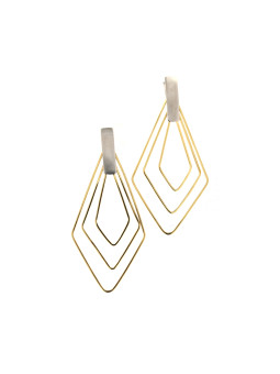 Yellow gold drop earrings BGA04-06-02