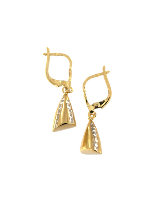 Yellow gold drop earrings BGA04-07-01