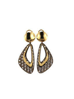 Yellow gold drop earrings BGA04-09-01