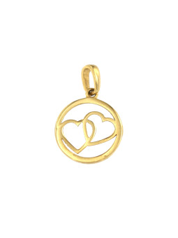 Yellow gold heart pendant AGS01-30
