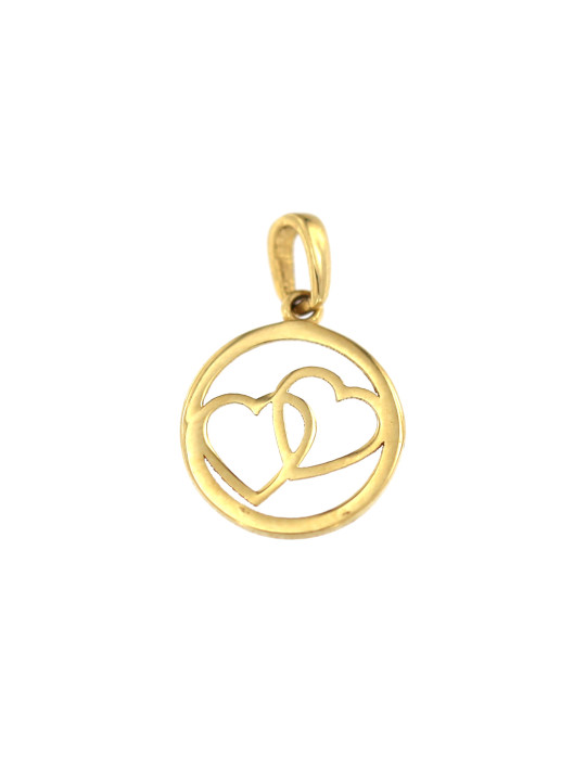Yellow gold heart pendant AGS01-30