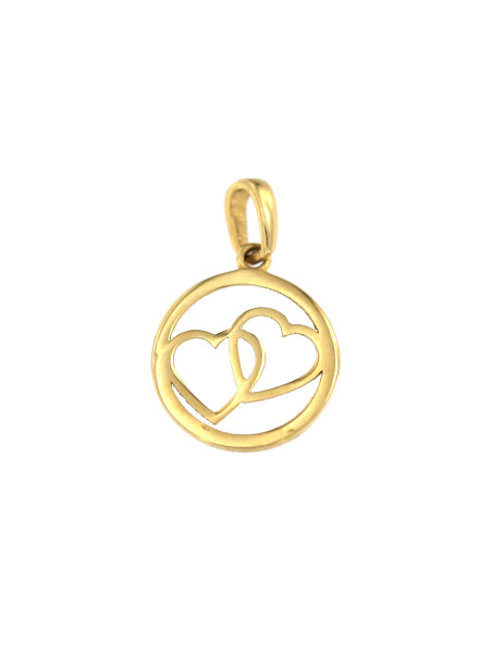 Yellow gold heart pendant AGS01-30