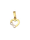Yellow gold heart pendant AGS01-31