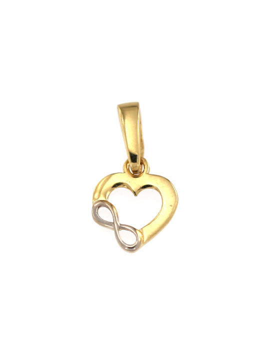 Yellow gold heart pendant AGS01-31