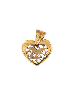 Yellow gold heart pendant AGS01-32