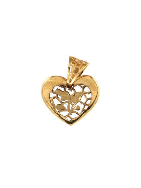 Yellow gold heart pendant AGS01-32
