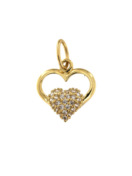 Yellow gold heart pendant AGS02-04-1