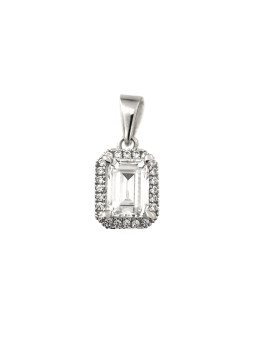 White gold Swarovski pendant ABCI01-02
