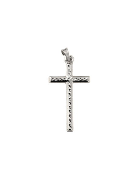 White gold cross pendant ABK02-09