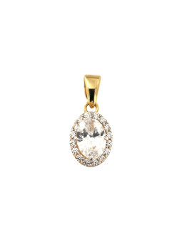 Yellow gold Swarovski pendant AGCI03-02