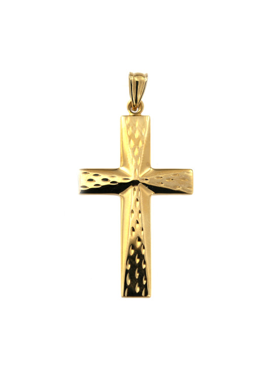 Yellow gold cross pendant AGK01-19