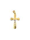 Yellow gold cross pendant AGK02-12