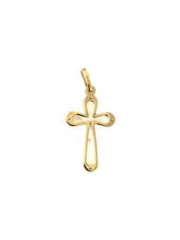Yellow gold cross pendant AGK03-08