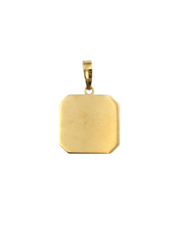 Yellow gold tag pendant AGPL02-03