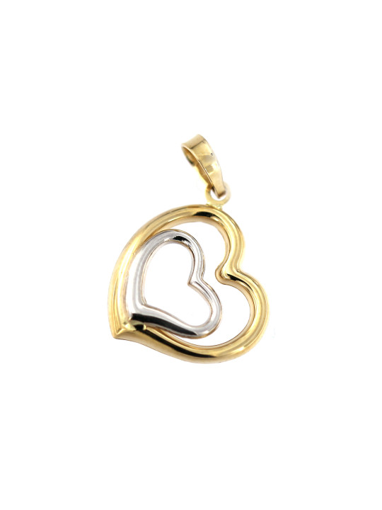 Yellow gold heart pendant AGS01-37