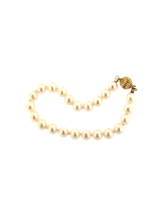 Yellow gold pearl bracelet EGZPRL03-02