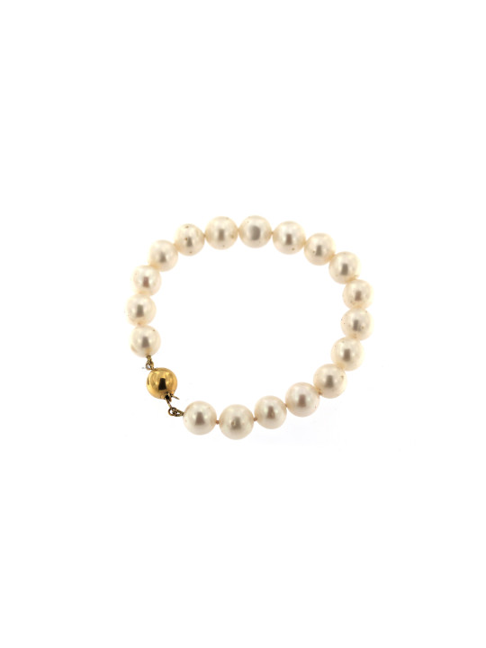 Yellow gold pearl bracelet EGZPRL03-04