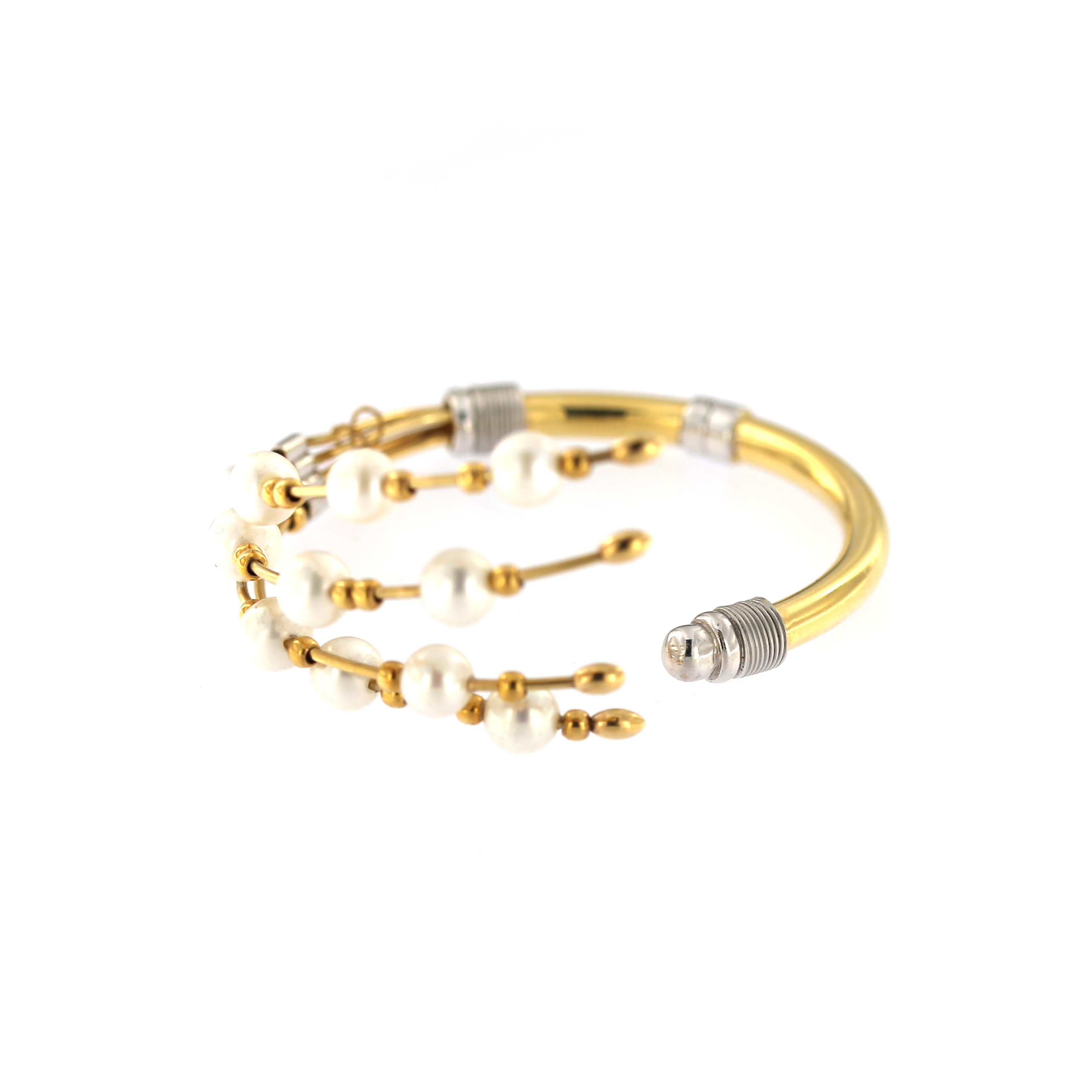 Yellow gold pearl bracelet EGZPRL04-01