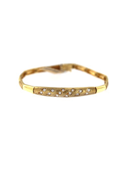 Yellow gold zirconia bracelet EGZST09-01