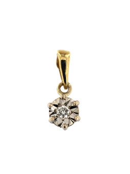 Yellow gold pendant with diamond AGBR07-02