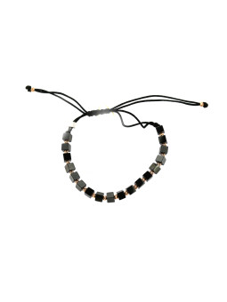Black string bracelet ES01-P-01