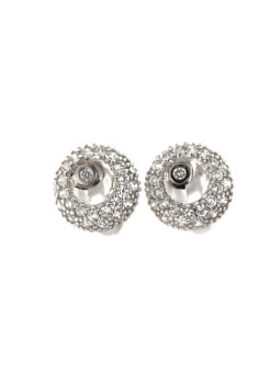 White gold zirconia earrings BBA02-01-01