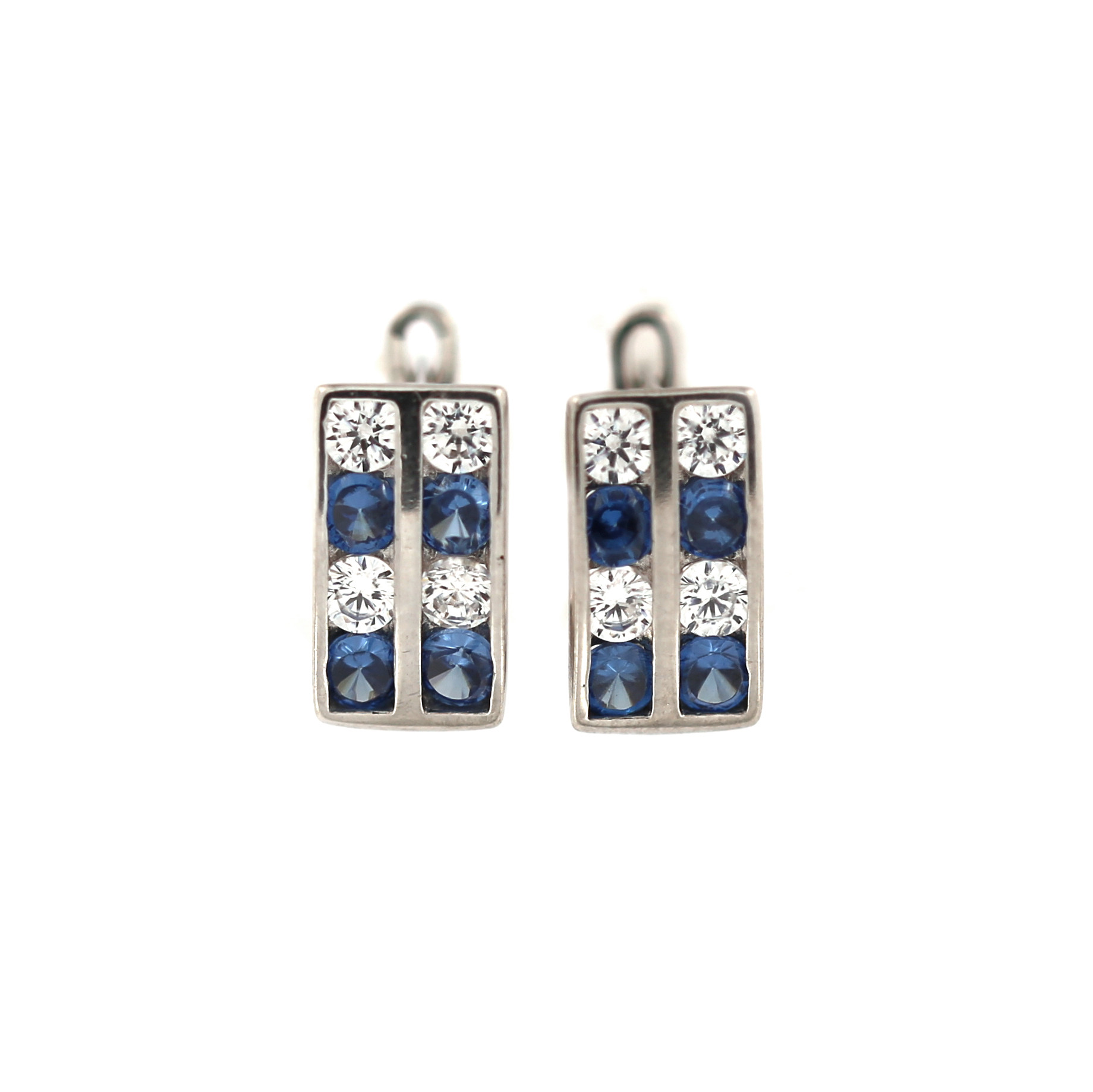 White gold zirconia earrings BBA02-03-01