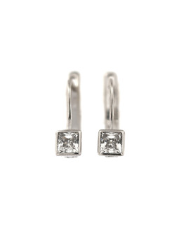 White gold zirconia earrings BBA02-04-01