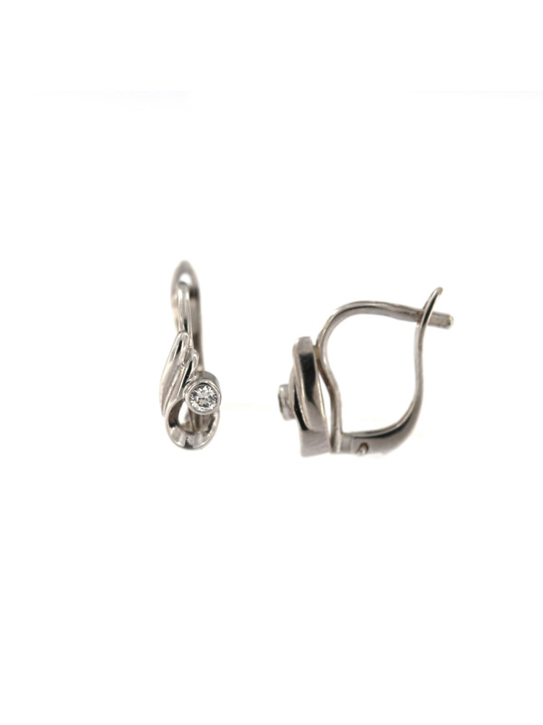 White gold zirconia earrings BBA02-04-05