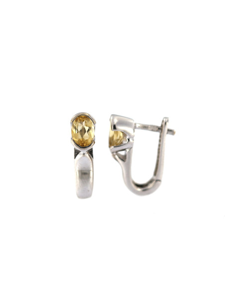 White gold quartz earrings BBA04-G-02