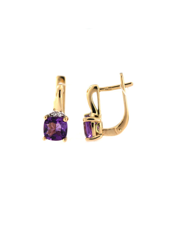 Rose gold amethyst earrings BRBR02-03-02