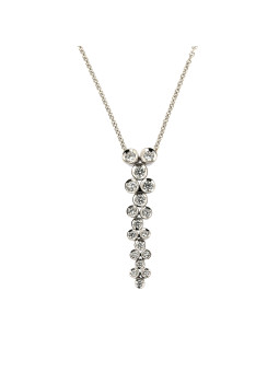 White gold diamond pendant necklace CPBR02-01