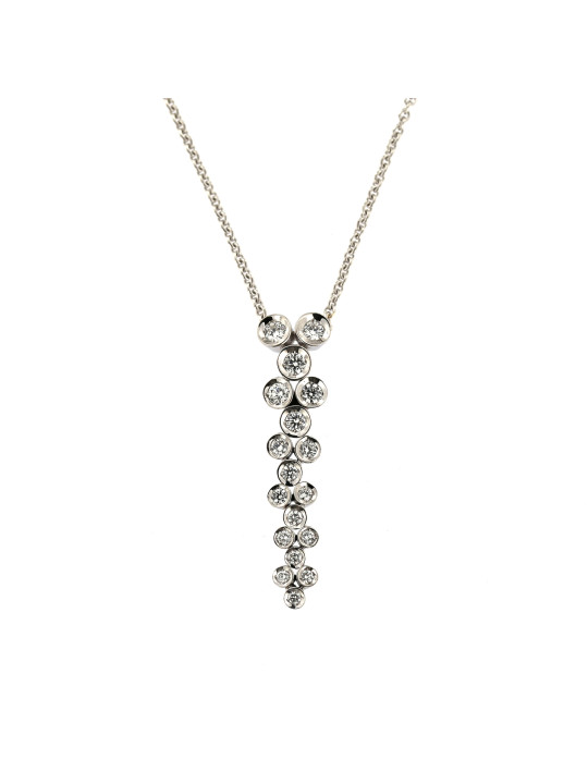 White gold diamond pendant necklace CPBR02-01