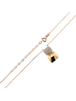 Rose gold pendant necklace CPR04-03