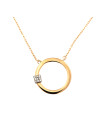 Rose gold pendant necklace CPR31-01