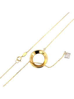 Yellow gold pendant necklace CPG11-07