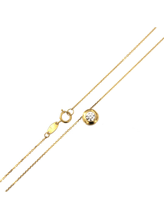 Yellow gold Swarovski pendant necklace CPG13-01