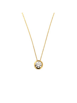 Yellow gold Swarovski pendant necklace CPG13-02